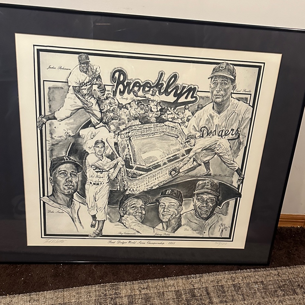 Brooklyn Dodgers Framed Art Print